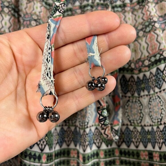 Gypsy 05 Silk Gypsy Midi Skirt Womens S/M Pockets‎ Bohemian Neutral Southwestern - Picture 3 of 13